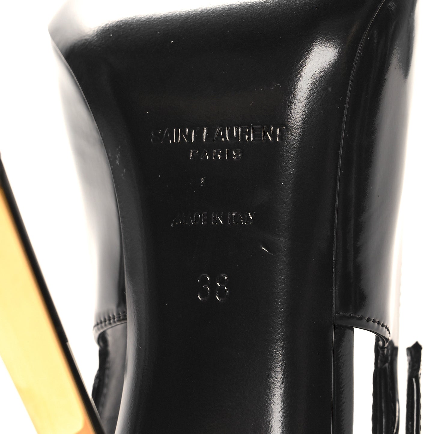 Glazed Calfskin Lee Slingback Pumps 38 Black