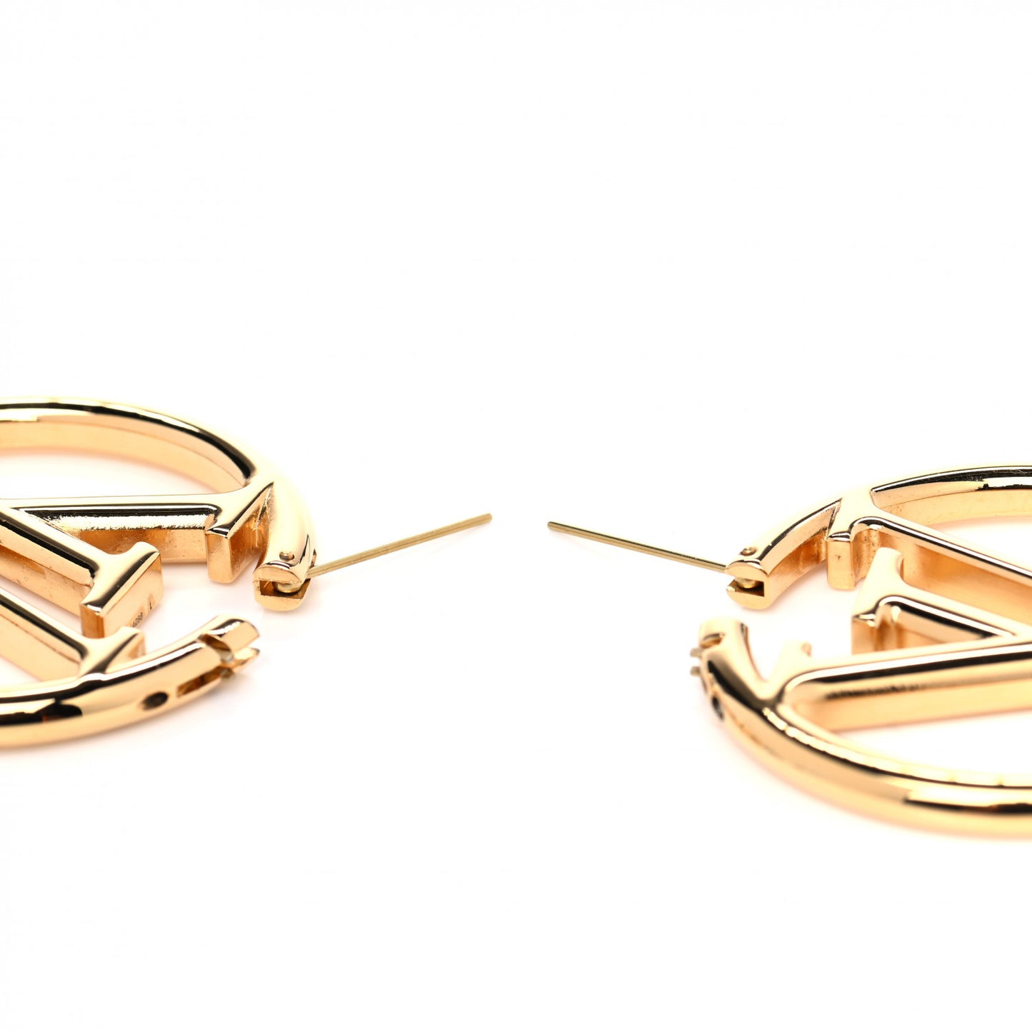 Metal Louise Hoop Earrings Gold