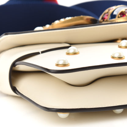 Gucci Nappa Pearl Studded Mini Queen Margaret Broadway Shoulder Bag Mystic White 8 of 9
