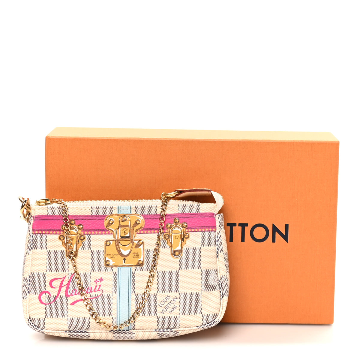 Damier Azur Summer Trunks Hawaii Mini Pochette Accessories
