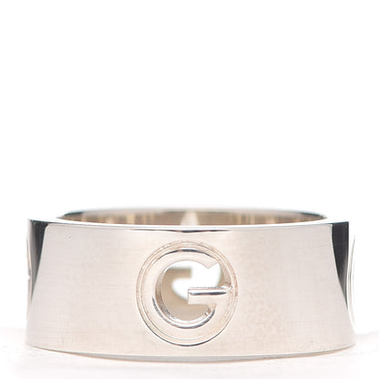 Gucci Sterling Silver G Cutout Band Ring 54 6.75 5 of 9