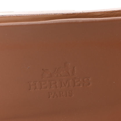 Hermes Box Calfskin Oran Sandals 41 Gold 8 of 9