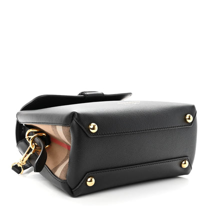 Burberry Derby Calfskin House Check Small Camberley Black 4 of 9