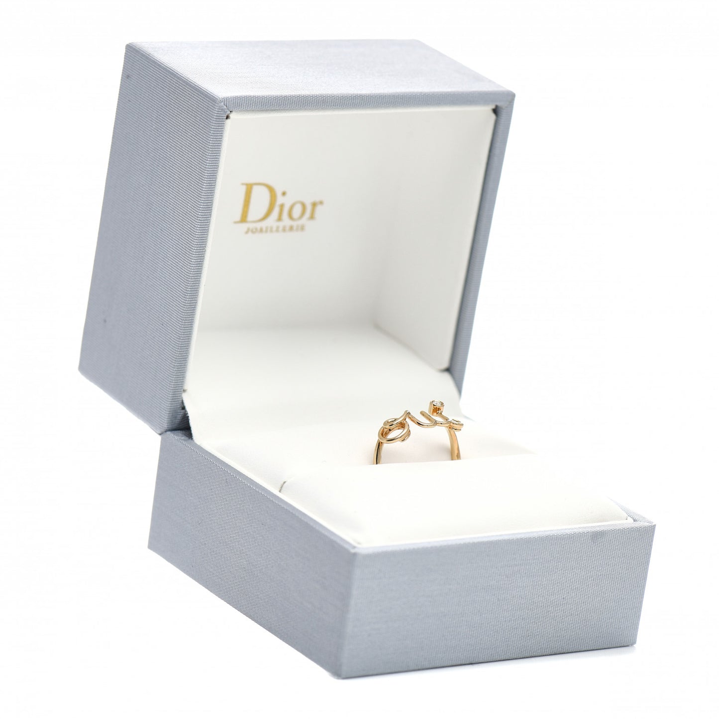 18K Yellow Gold Diamond Oui Ring 53 6.25