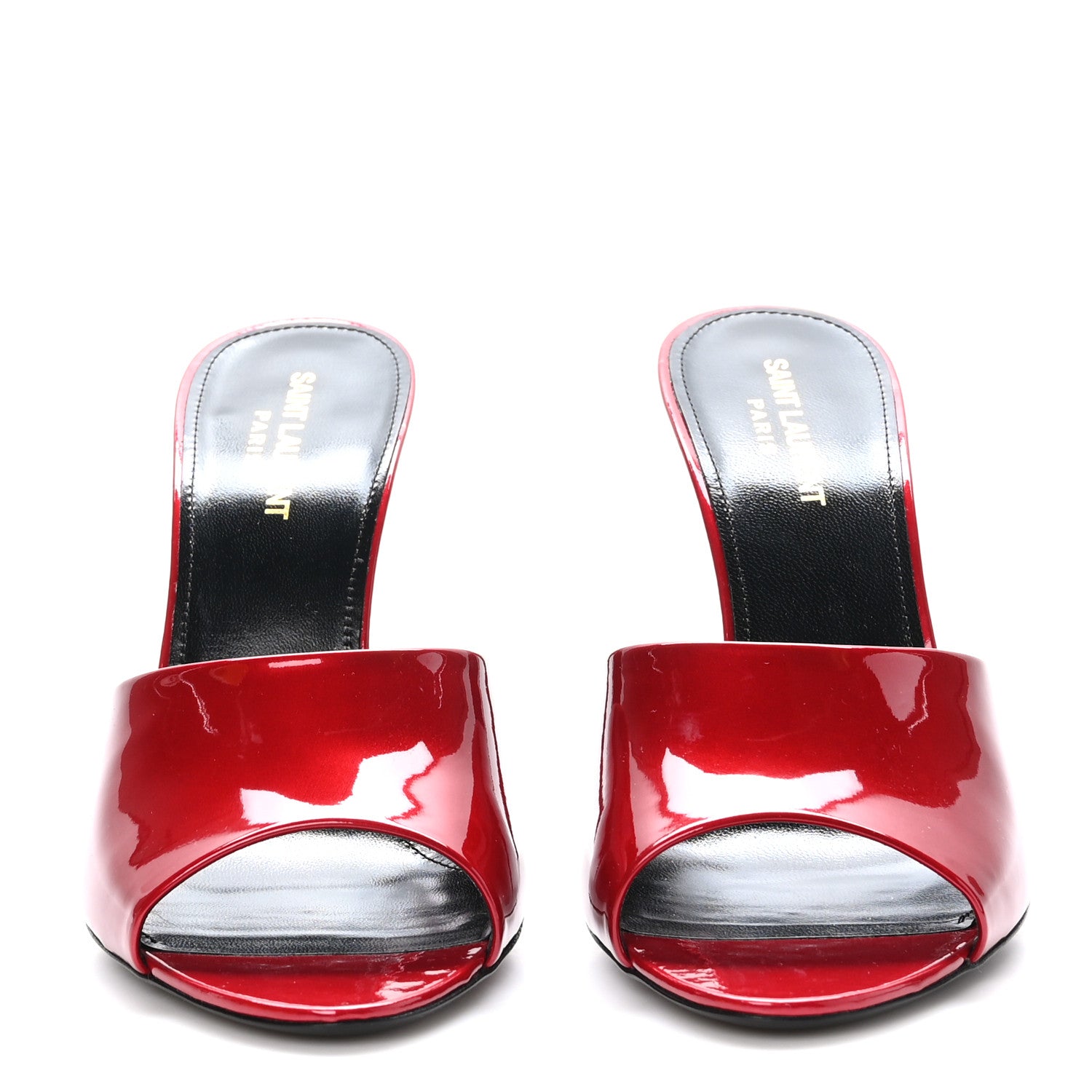 Saint Laurent Vernice Gloss La 16 95 Mule Sandals 40 Tibet Red 2 of 9