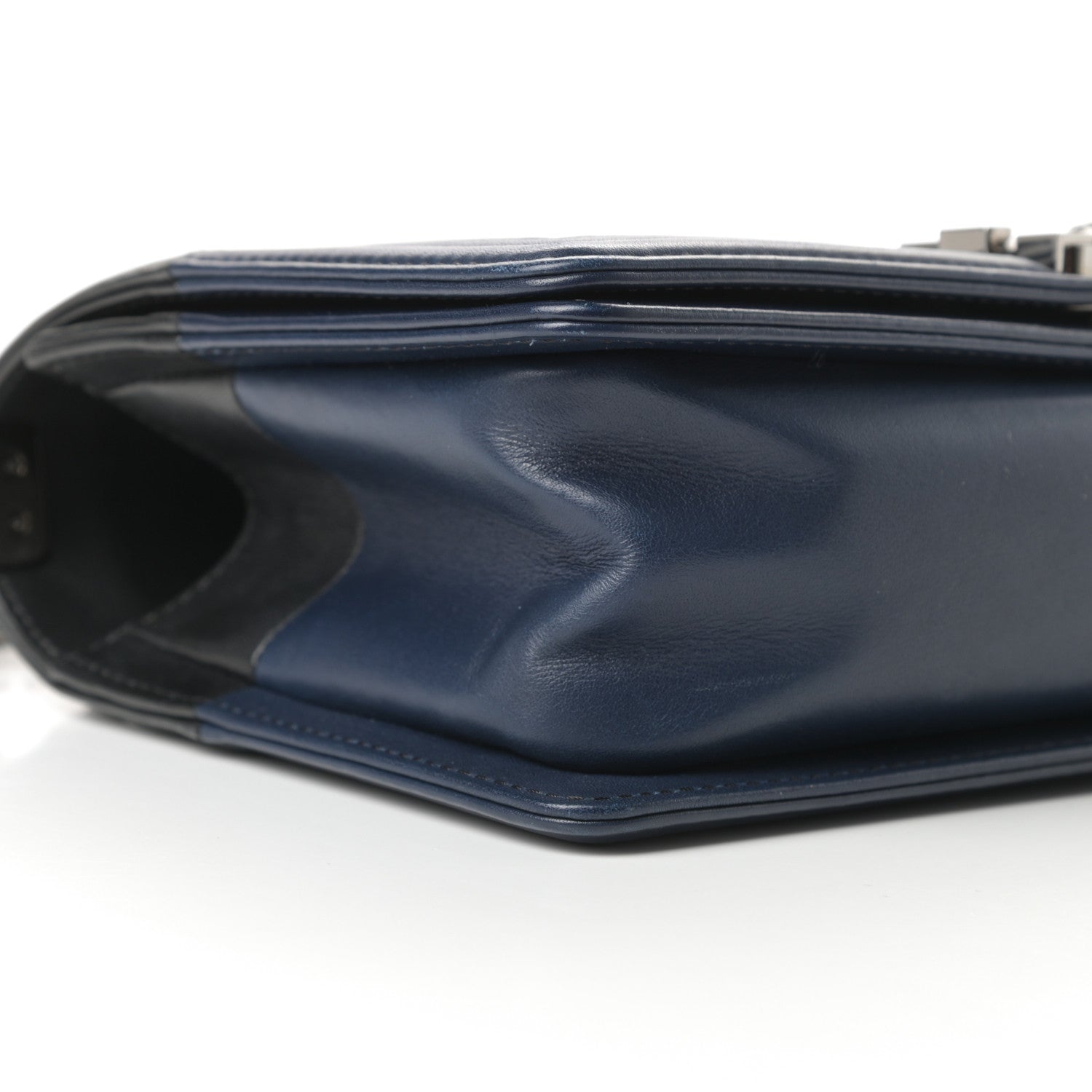 Chanel Lambskin Medium Bi-Color Boy Flap Black Dark Navy 9 of 15