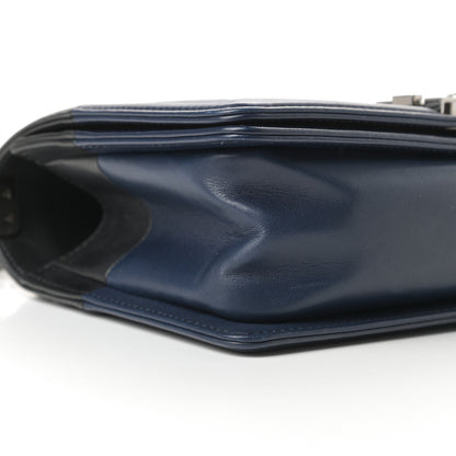 Chanel Lambskin Medium Bi-Color Boy Flap Black Dark Navy 9 of 15