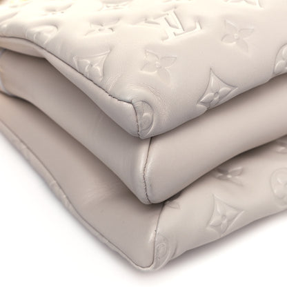 Louis Vuitton Lambskin Embossed Monogram Coussin PM Beige Cream 10 of 11