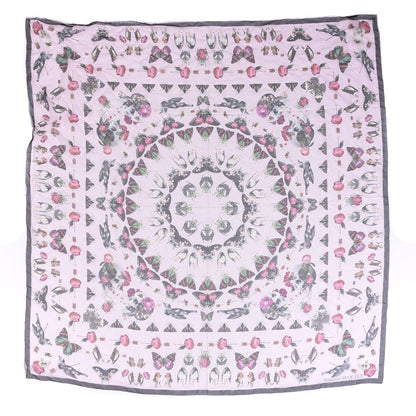 Alexander McQueen Silk Chiffon Butterfly Scarf Pink Multicolor 2 of 6