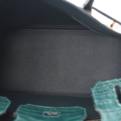 Hermes Togo Matte Alligator Birkin Touch 30 Vert Cypress 5 of 11