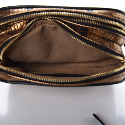 MCM Metallic Visetos Camera Crossbody Bag Gold 5 of 10