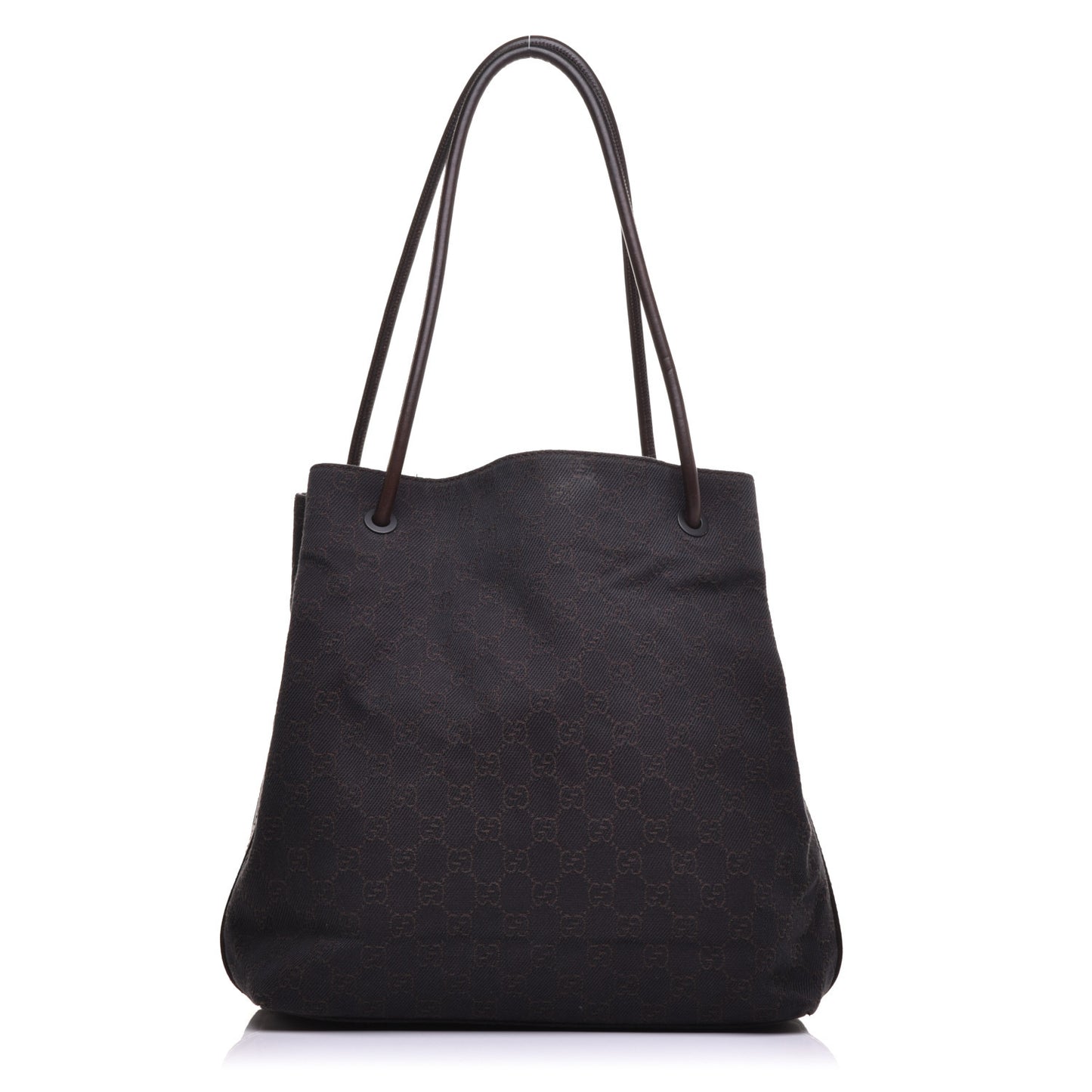 Denim Monogram Tote Dark Brown