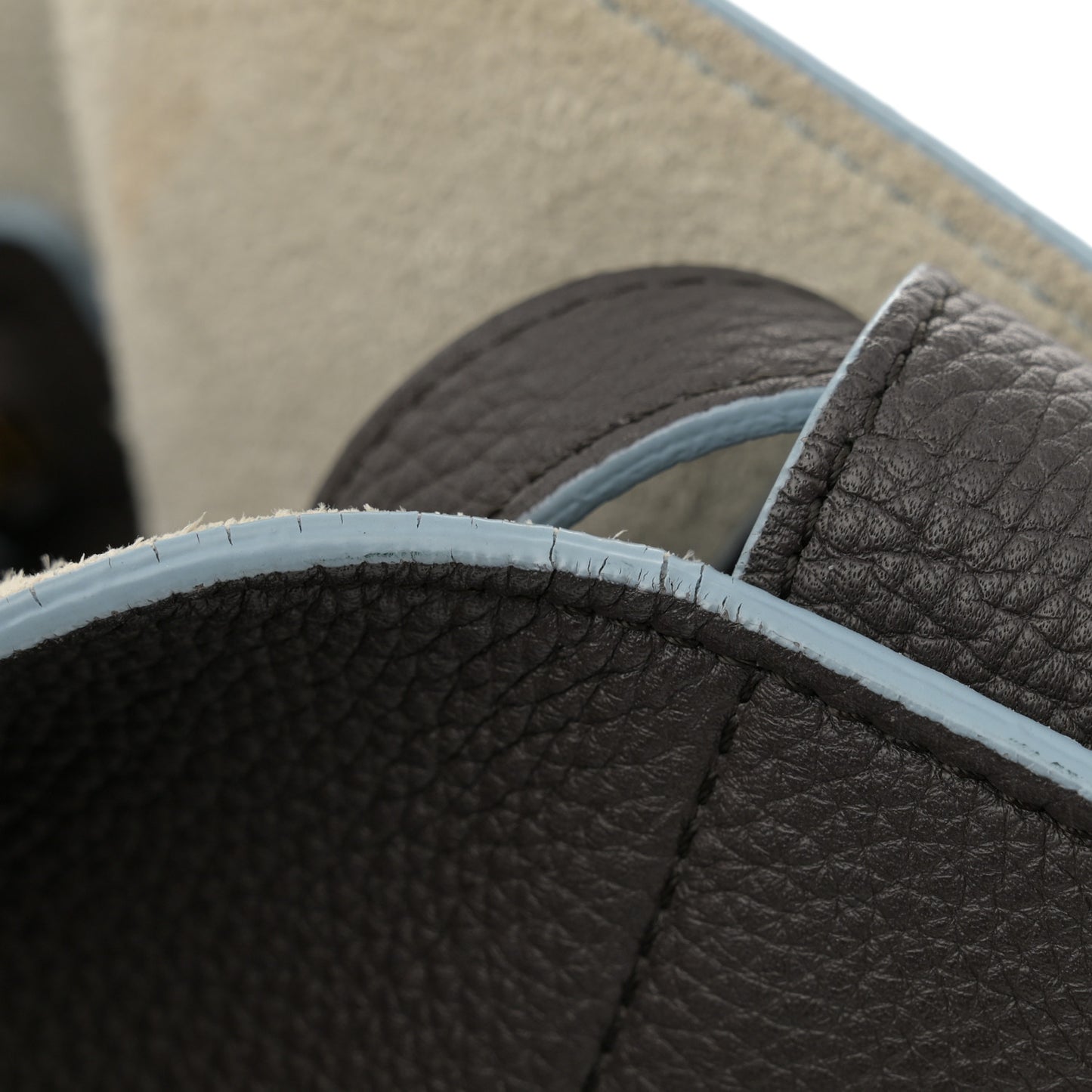 Grained Calfskin Medium Phantom Luggage Grey Blue