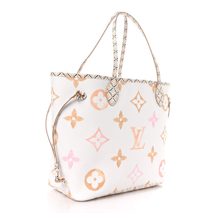 Louis Vuitton Monogram Giant By The Pool 2.0 Neverfull MM Beige 4 of 9
