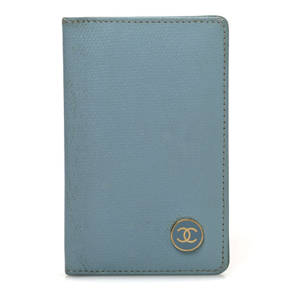 Chanel Caviar CC Card Holder Light Blue 1 of 8