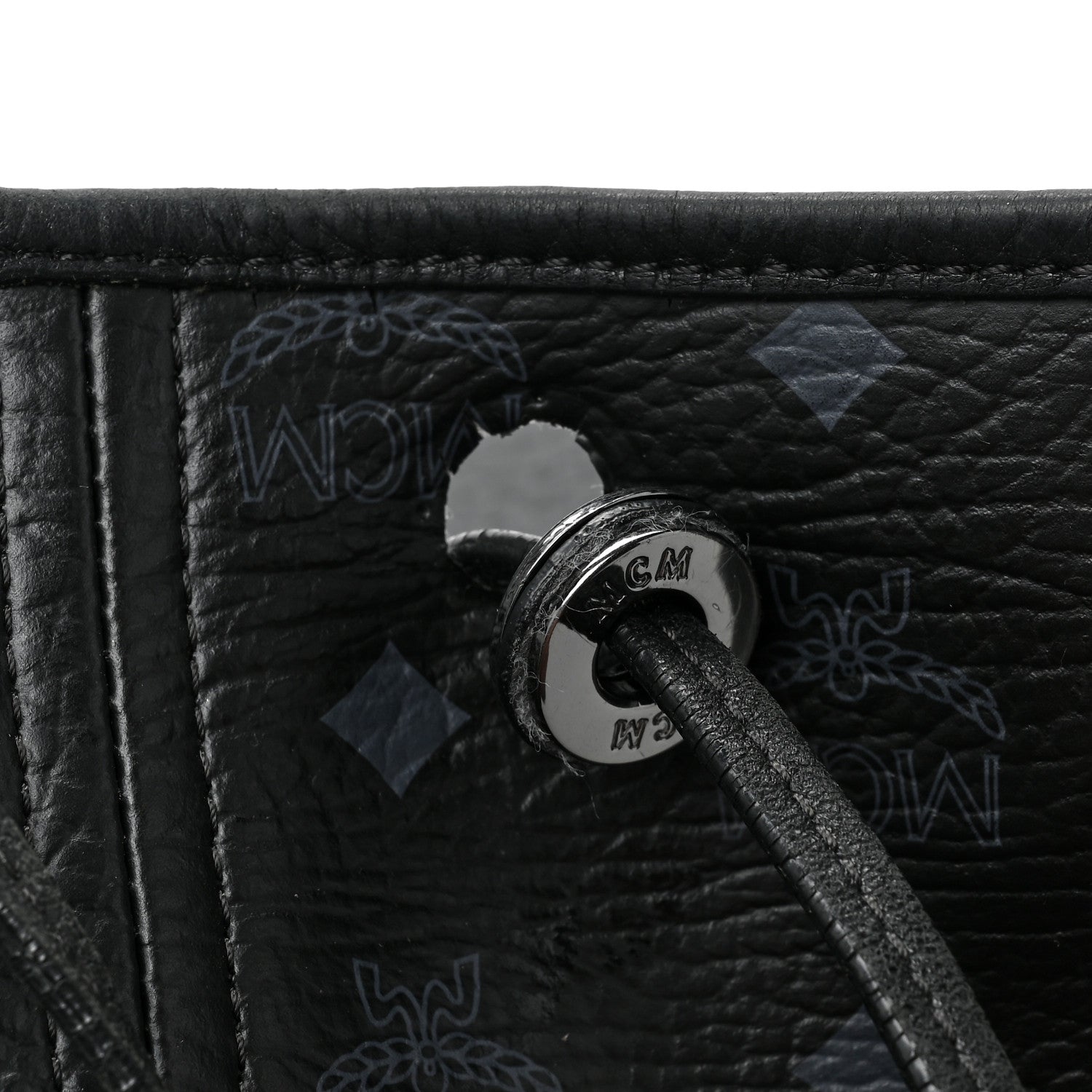 MCM Visetos Large Liz Reversible Shopper Tote Black 18 of 28