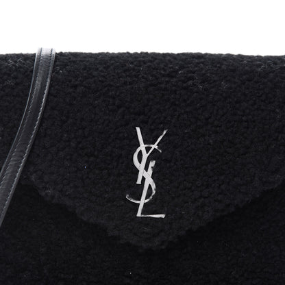 Saint Laurent Shearling Toy Loulou Shoulder Bag Black 11 of 11