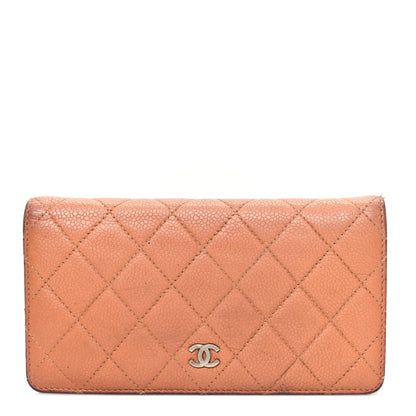 Chanel Caviar Quilted Yen Wallet Dark Beige 1 of 11