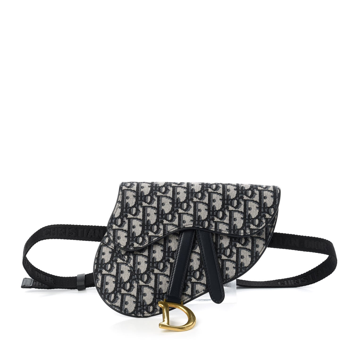 Christian Dior Oblique Saddle Belt Bag Blue 1 of 9