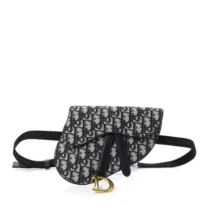 Christian Dior Oblique Saddle Belt Bag Blue 1 of 9
