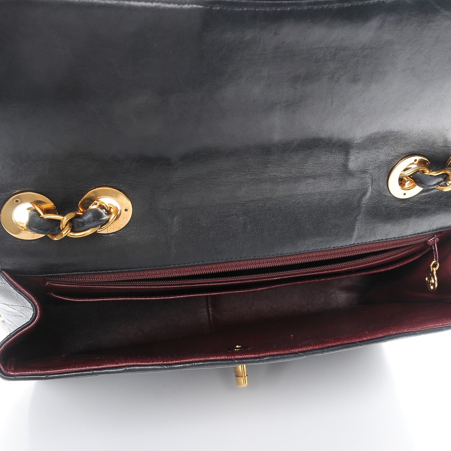 Lambskin Quilted Jumbo Single Flap Black