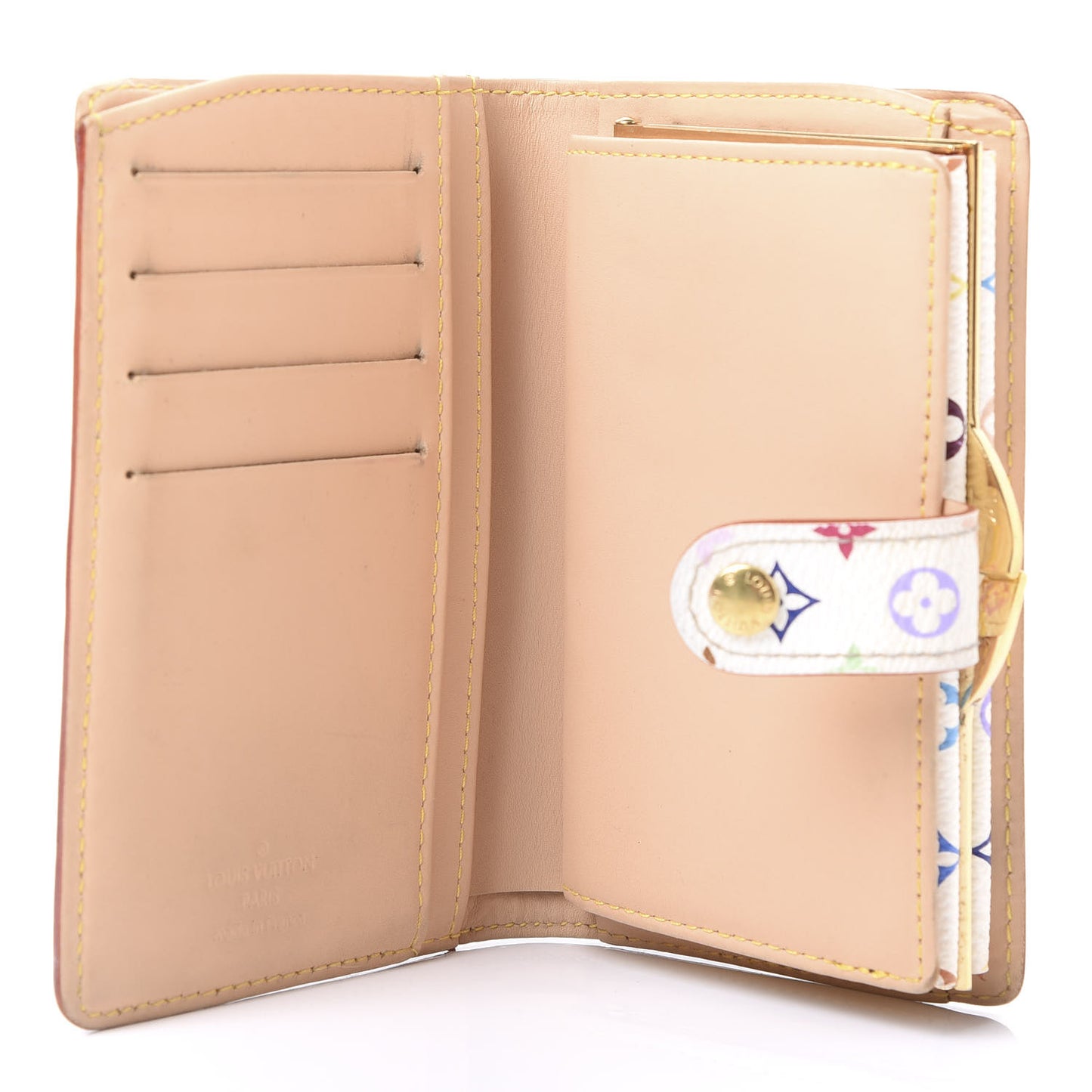 Monogram Multicolor French Purse Wallet White