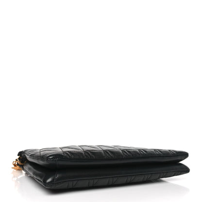 Versace Nappa Quilted Virtus Chain Shoulder Bag Black 4 of 8