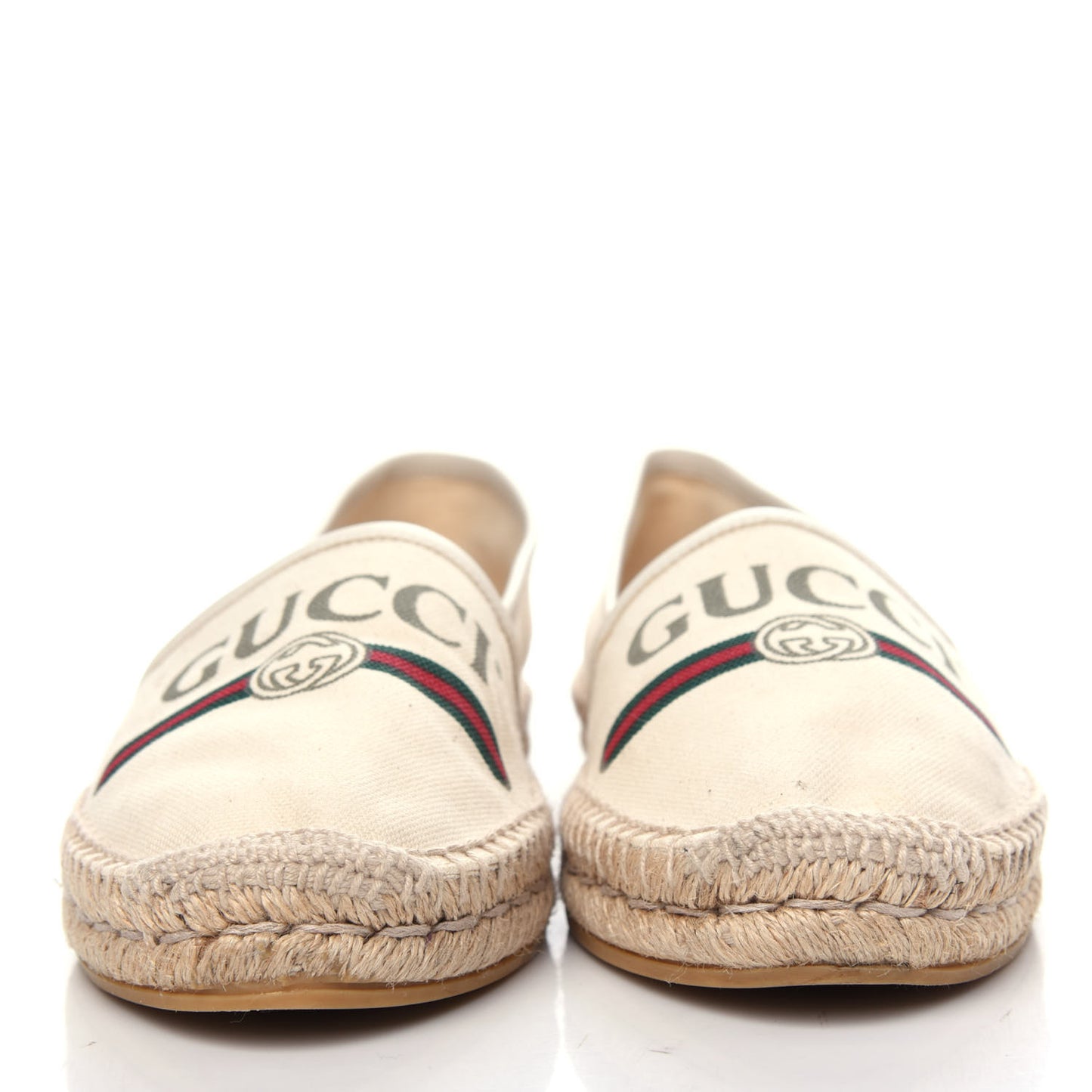 Canvas Logo Espadrilles 40.5 Greggio White