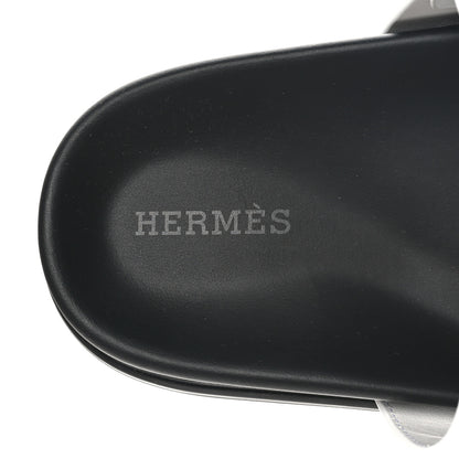 Hermes Calfskin Womens Chypre Sandals 37 White 7 of 10