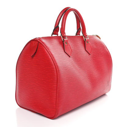 Louis Vuitton Epi Speedy 30 Castillan Red 3 of 10
