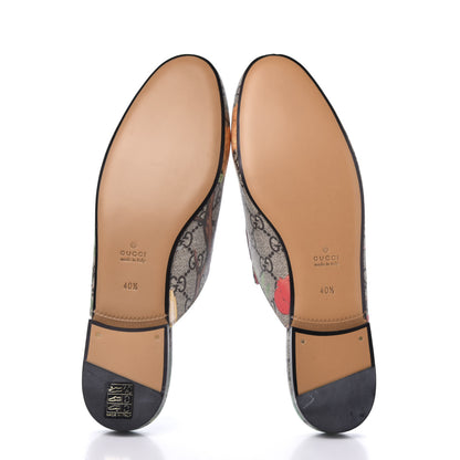 Gucci GG Supreme Monogram Tian Womens Princetown Slippers 40.5 Beige Ebony Multicolor 5 of 8