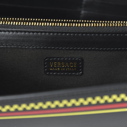 Versace Calfskin 90's Vintage Logo Chain Evening Bag Black 8 of 9