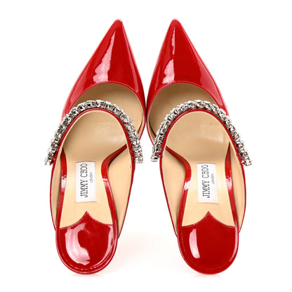 Jimmy Choo Patent Crystal Bing 100 Pumps 38 Red 2 of 9