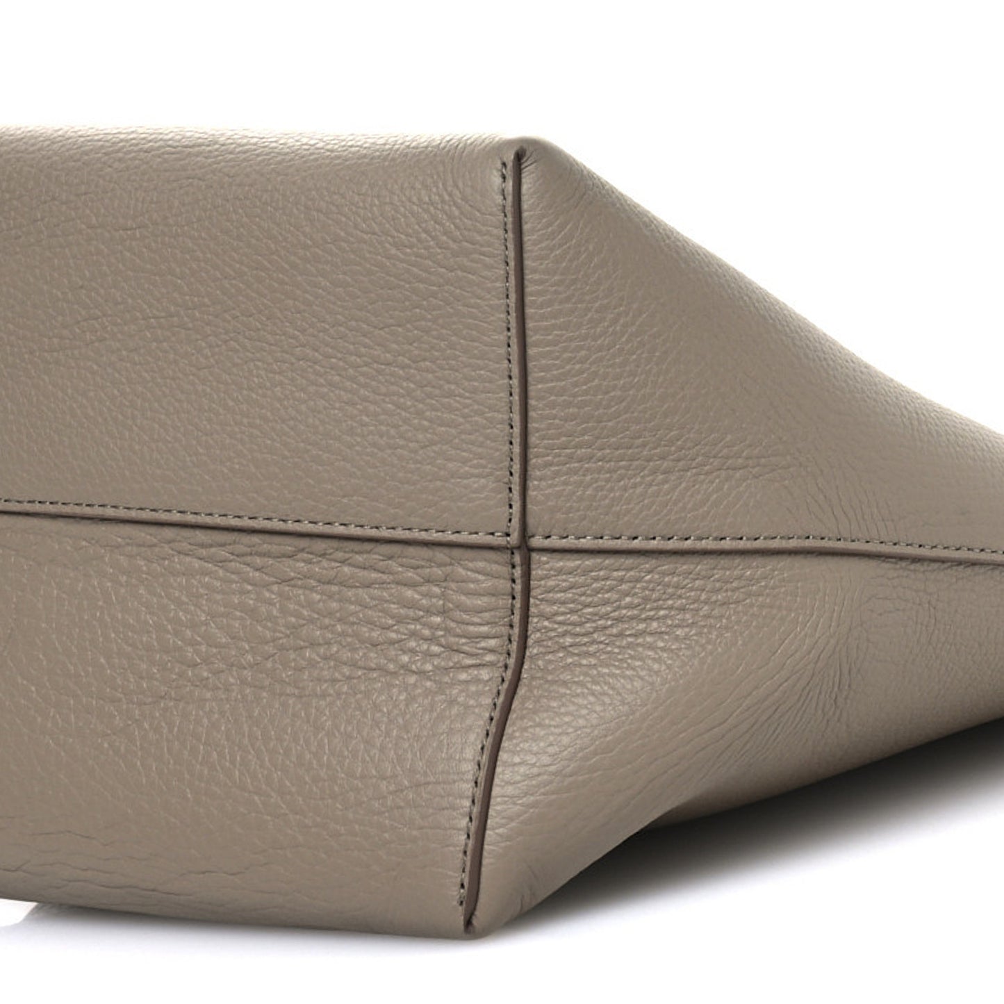 Grained Calfskin Medium N/S Park Tote Dark Taupe