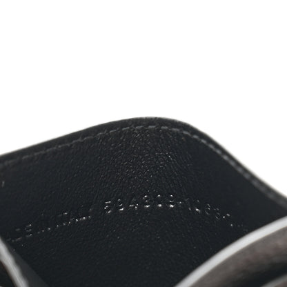 Balenciaga Grained Calfskin Logo Cash Card Holder Black Green 7 of 7