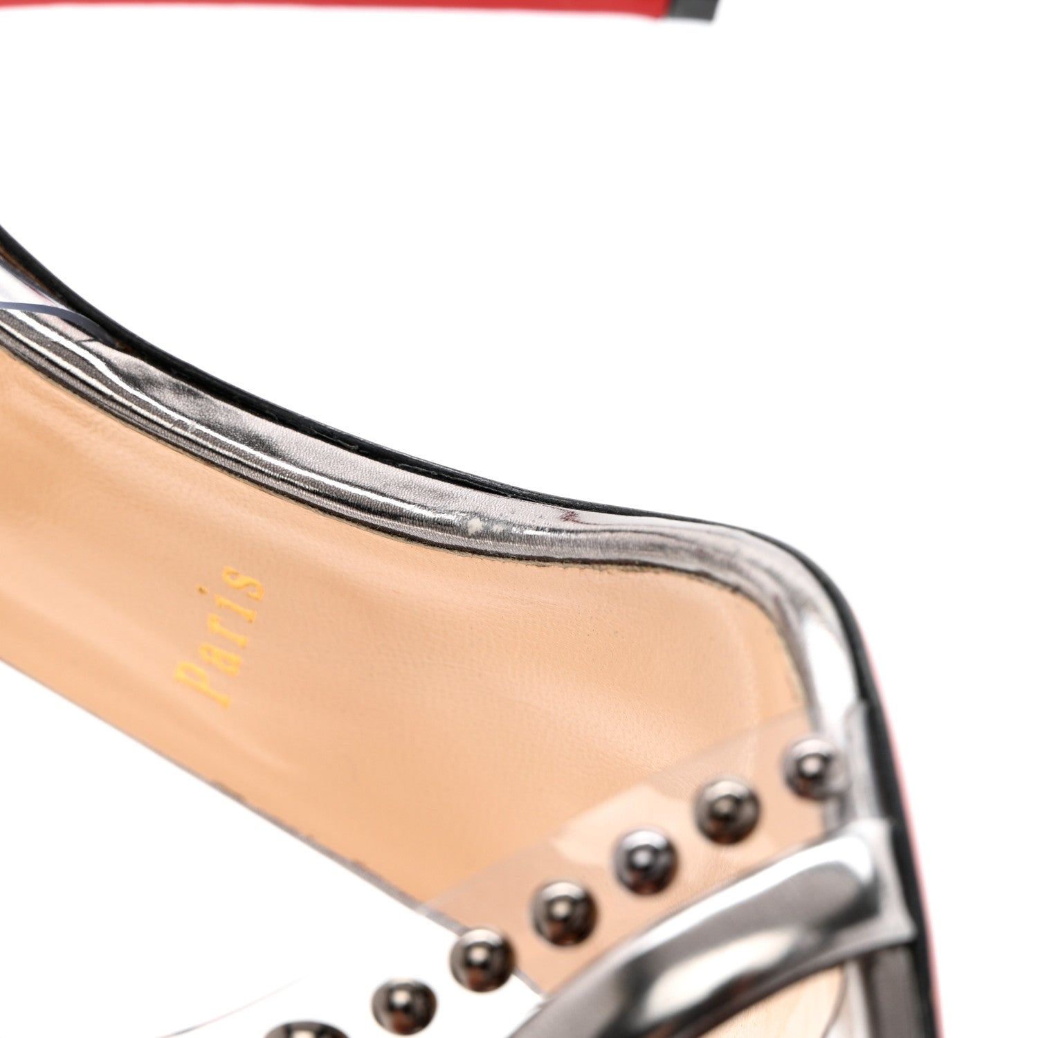 Christian Louboutin Specchio PVC Corinetta 100 Sandals 41 Gun Metal 17 of 18