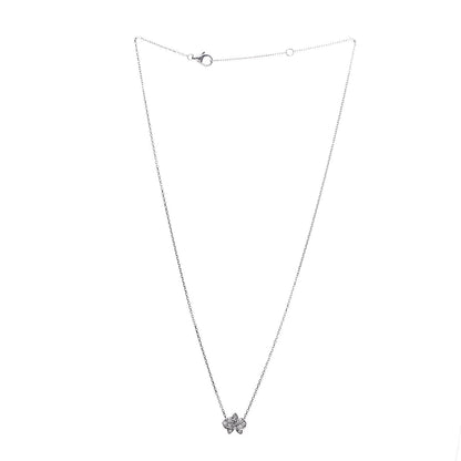 Cartier 18K White Gold Diamond Caresse D'Orchidees Par Necklace 3 of 7