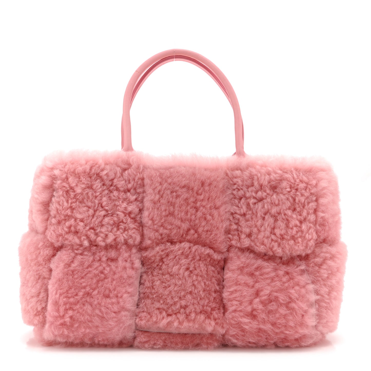 Shearling Small Intrecciato Arco Tote Popsicle