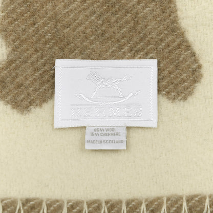 Hermes Wool Cashmere Adada Avalon Baby Blanket Noisette 2 of 2