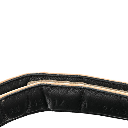 Hermes Lambskin Junior Womens Sandals 41 Beige Black 9 of 11