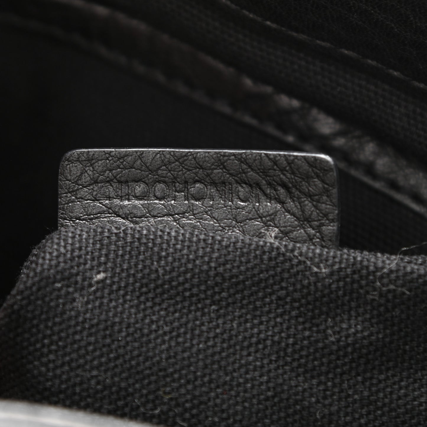 Canvas Mega Check Messenger Bag Black