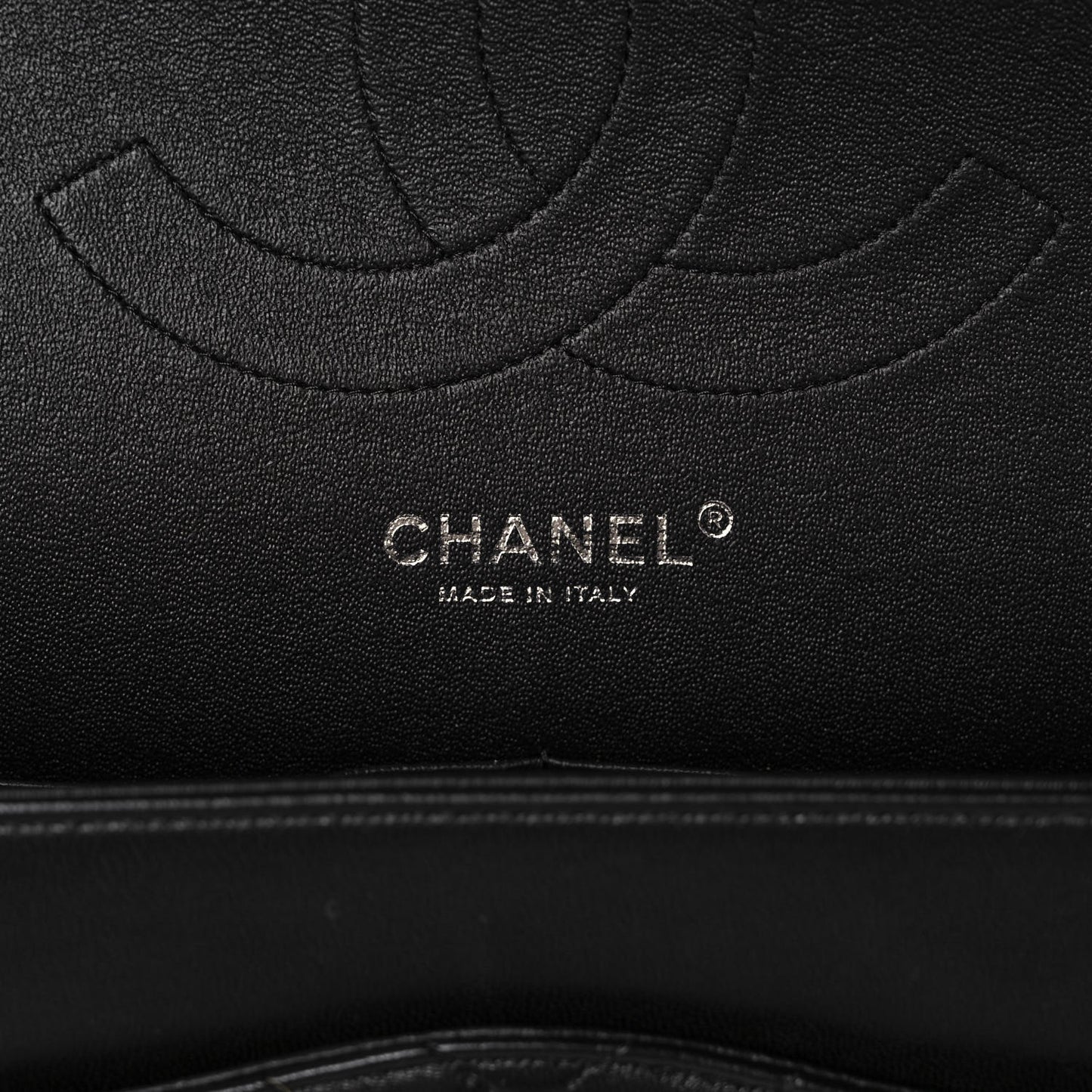Lambskin Chevron Quilted Jumbo Double Flap So Black