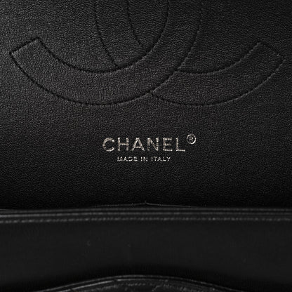 Chanel Lambskin Chevron Quilted Jumbo Double Flap So Black 6 of 11