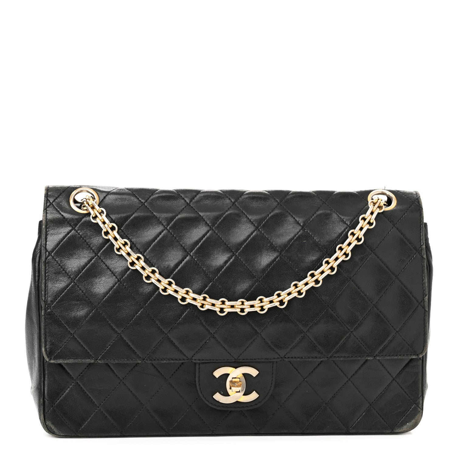 Chanel Lambskin Quilted Medium Bijoux Chain Double Flap Black 1 of 19
