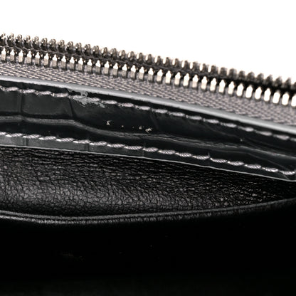 Balenciaga Metallic Calfskin Crocodile Embossed Hourglass Chain Bag Silver 11 of 11