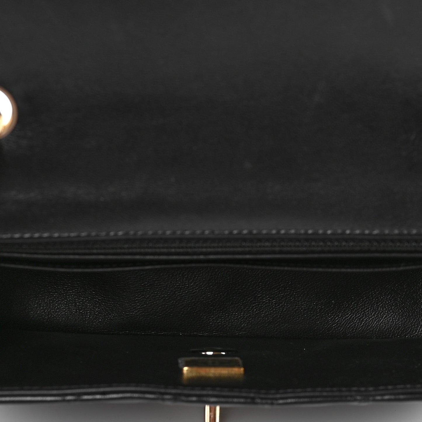 Lambskin Quilted Mini Rectangular Flap Black
