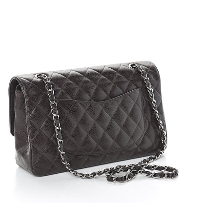 Chanel Caviar Quilted Medium Double Flap Dark Brown 2 of 8