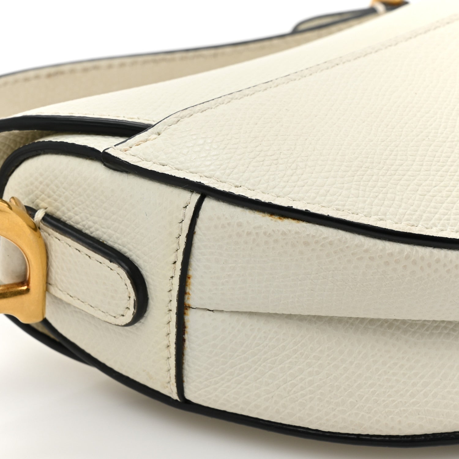 Christian Dior Grained Calfskin Mini Saddle Bag White 12 of 13