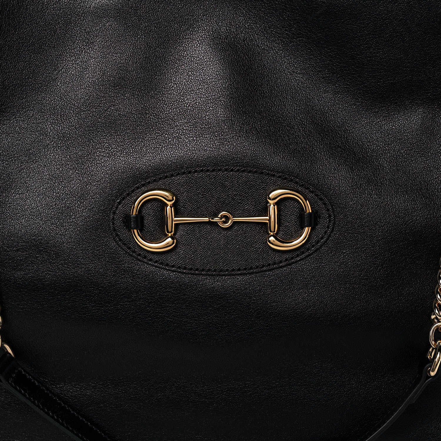 Gucci Calfskin Large Horsebit 1955 Tote Bag Black 8 of 10