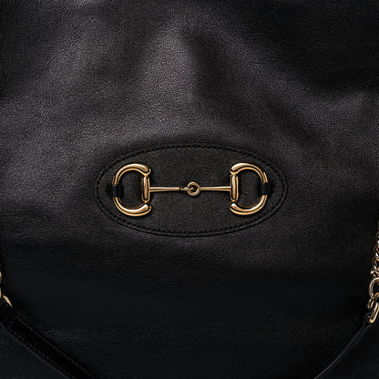 Gucci Calfskin Large Horsebit 1955 Tote Bag Black 8 of 10